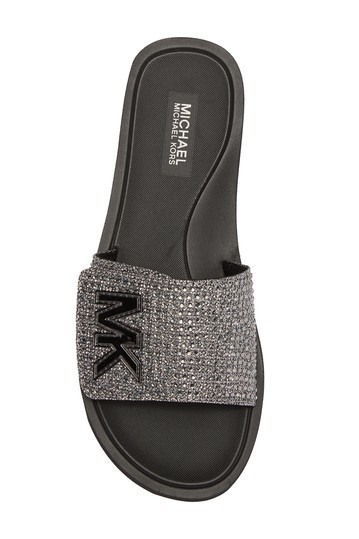 MICHAEL KORS WOMENS JEWELED SLIDES FOR $39.97