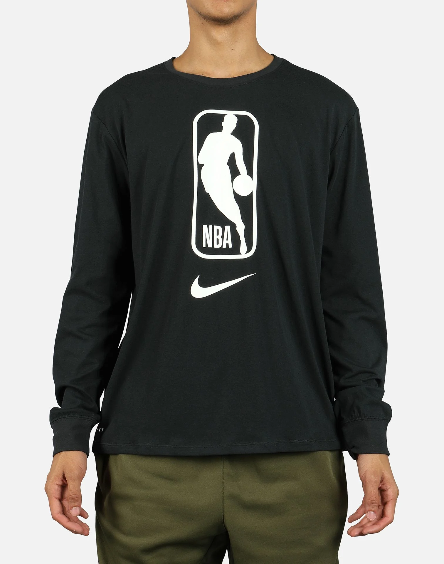 NIKE NBA LOGO LONG-SLEEVE DRI-FIT T-SHIRT FOR $19.98