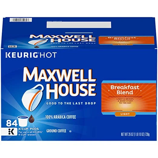 MAXWELL HOUSE BREAKFAST BLEND COFFEE K-CUPS (84 COUNT) FOR $20.81