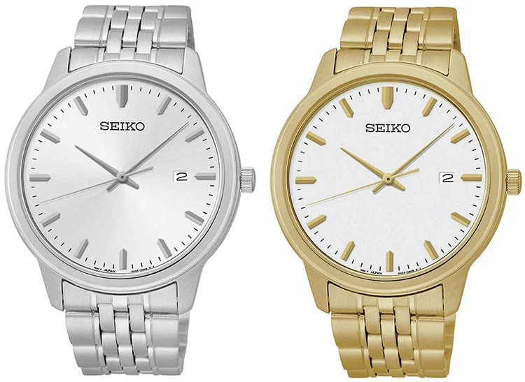 SEIKO MENS ANALOG QUARTZ STAINLESS STEEL WATCH FOR $59.99