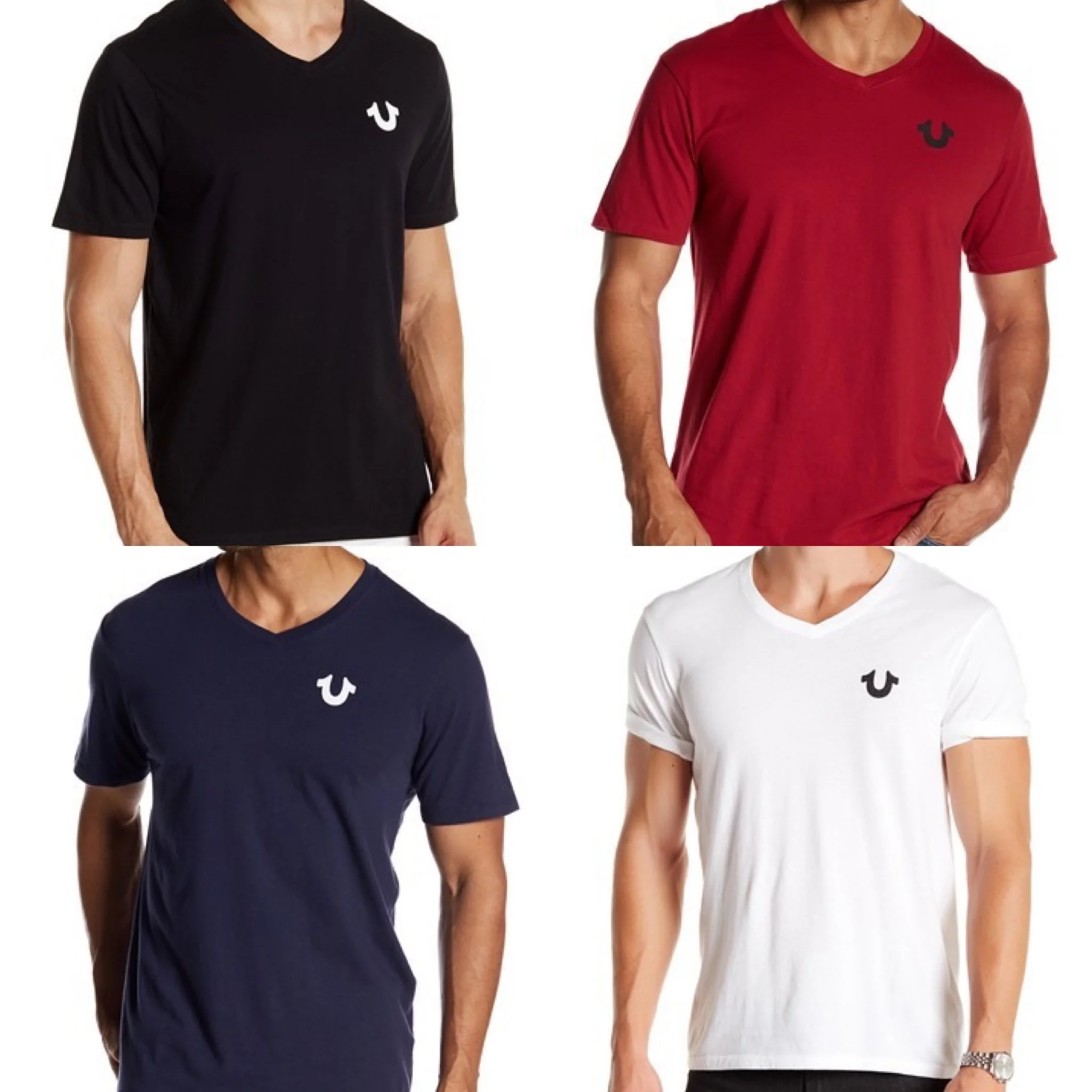 TRUE RELIGION SOLID LOGO V-NECK T-SHIRTS FOR $19.97