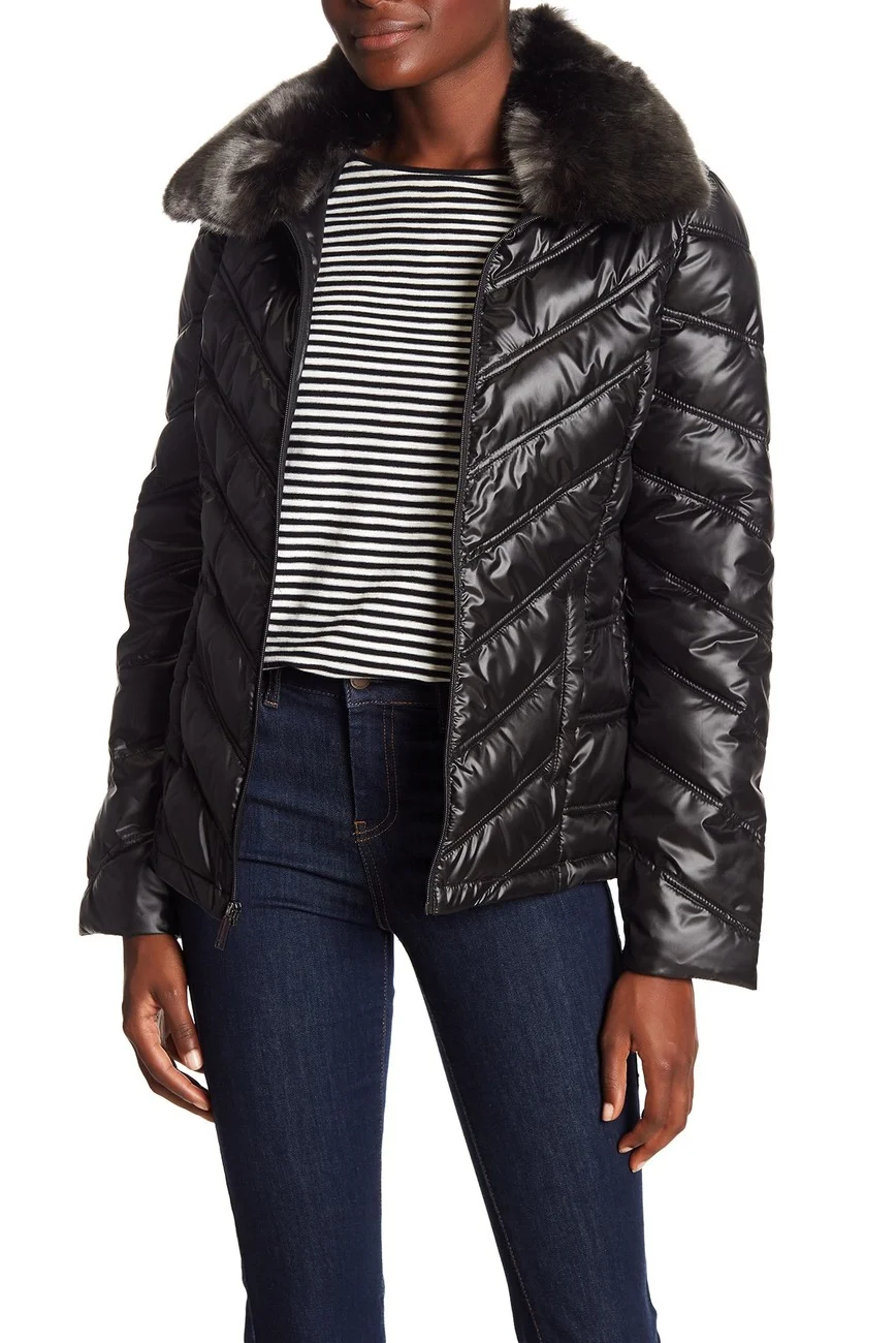 $20.99 KENNETH COLE "I LOVE NEW YORK" FAUX FUR LINED COAT (89% OFF)