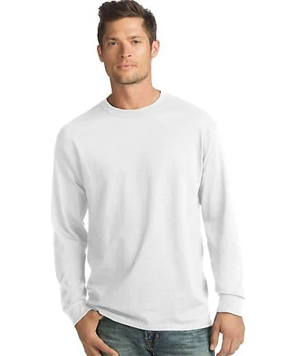 HANES COMFORTSOFT LONG-SLEEVE T-SHIRTS FOR $7.99