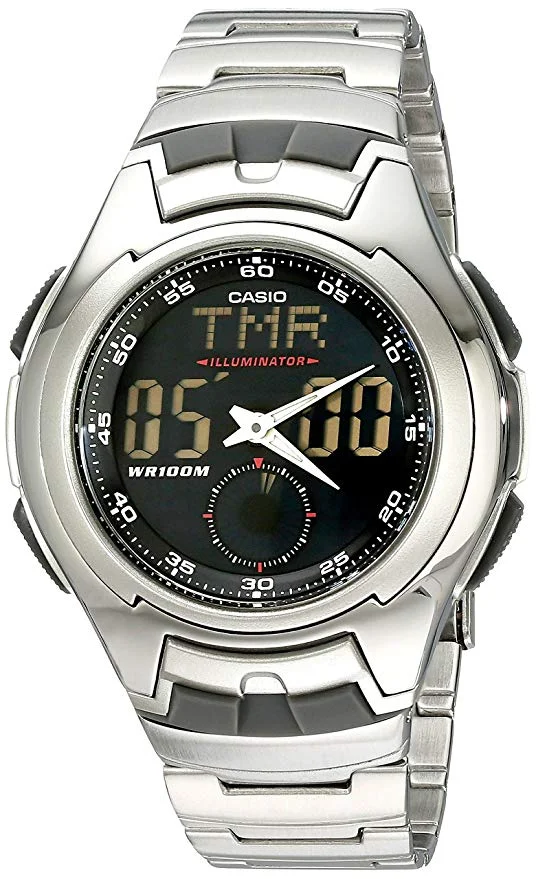 CASIO MENS STAINLESS STEEL SPORT WATCH FOR $34.74