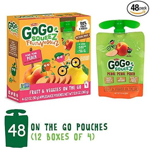 GOGO SQUEEZ FRUIT &amp; VEGGIEZ ON THE GO (48 PACK) FOR $22.57