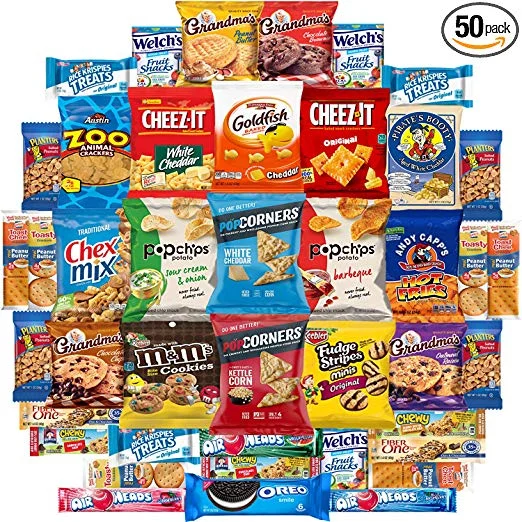 ULTIMATE SNACK SAMPLER CARE PACKAGE (50 COUNT) FOR $24.99
