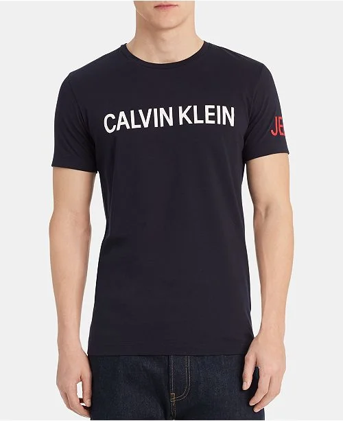CALVIN KLEIN JEANS SLEEVE LOGO T-SHIRTS FOR $16.59