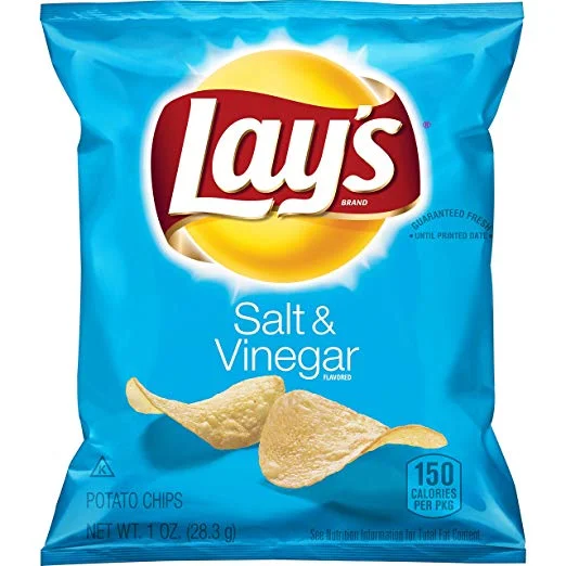 40 SNACK BAGS OF LAYS SALT AND VINEGAR POTATO CHIPS SNACK BAGS FOR $9.64