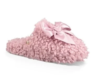 KIDS UGG ADDISON BOW FAUX SHEARLING SLIPPERS SET FOR $29.97