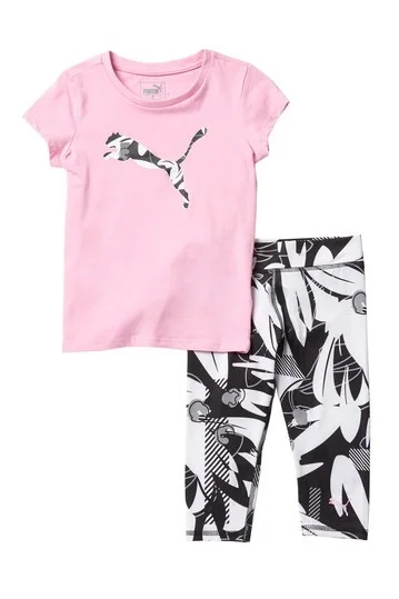 LITTLE GIRLS PUMA T-SHIRT AND LEGGINGS SET FOR $16.97