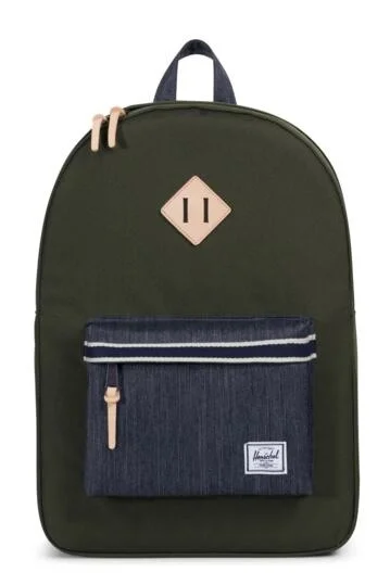 HERSCHEL SUPPLY CO. HERITAGE OFFSET DENIM BACKPACK FOR $44.97