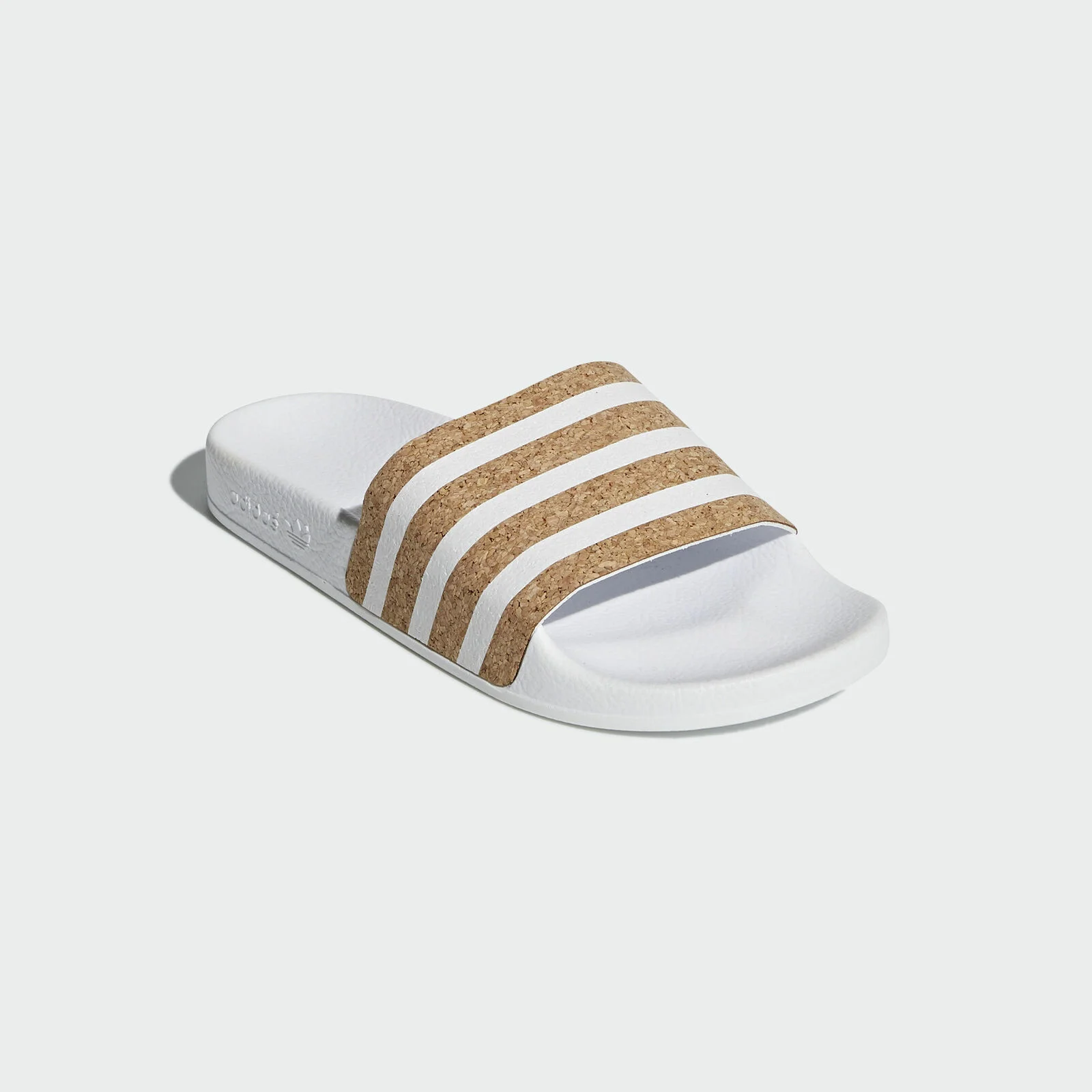 WOMENS ADIDAS ADILETTE CORK SLIDES FOR $19.99