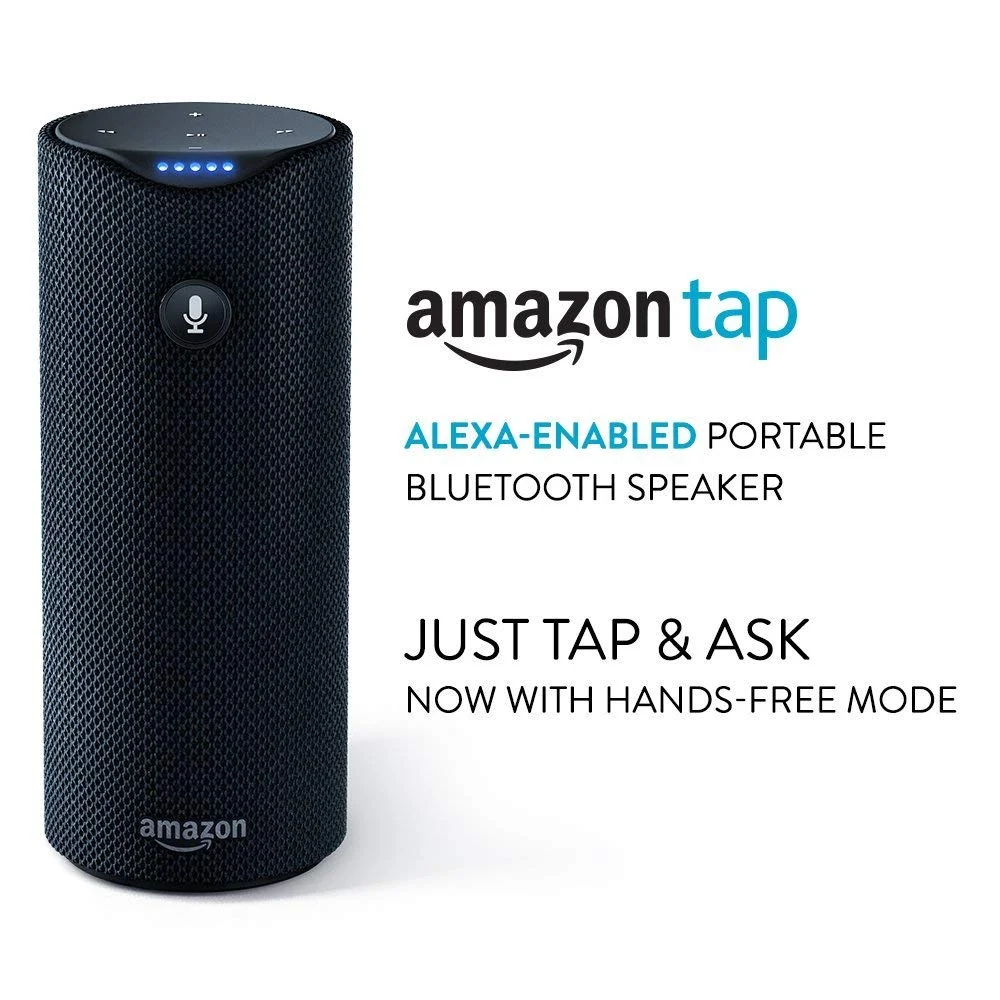 AMAZON TAP - ALEXA-ENABLED PORTABLE BLUETOOTH SPEAKER FOR $34.99