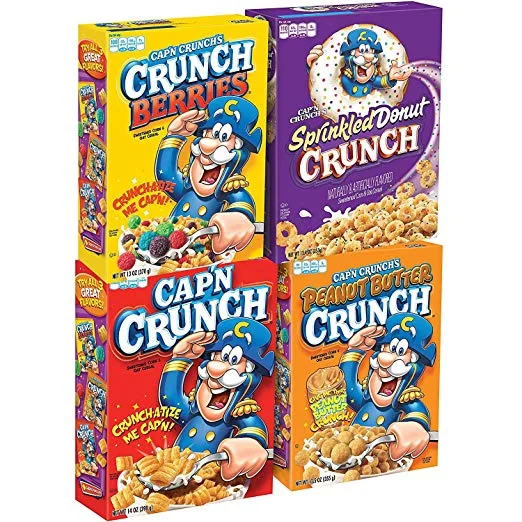 CAP’N CRUNCH CEREAL VARIETY PACK (4 BOXES) FOR $8.51