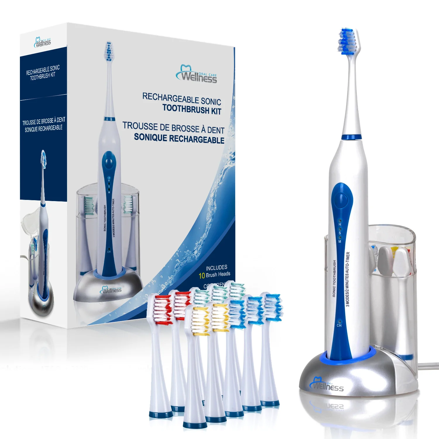 ULTRA SONIC ELECTRIC TOOTHBRUSH WITH REPLACEMENT HEADS FOR $17.99