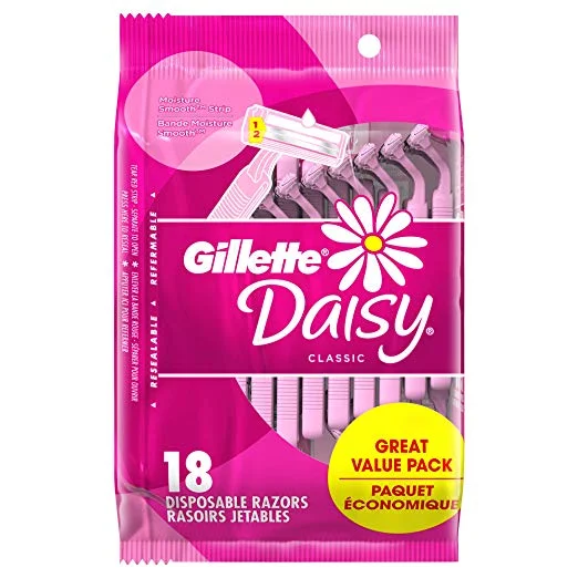 GILLETTE DAISY WOMENS DISPOSABLE RAZORS (18 PACK) FOR $9.79