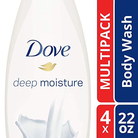 DOVE DEEP MOISTURE BODY WASH (4 PACK) FOR $13.74