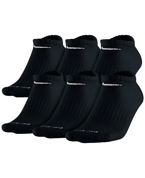 NIKE DRI-FIT NO SHOW 6-PACK SOCKS FOR $8.73
