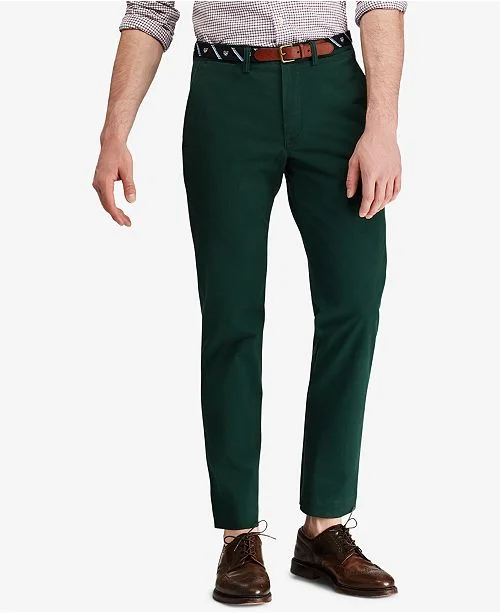 POLO RALPH LAUREN MENS BEDFORD STRETCH STRAIGHT FIT CHINO PANTS FOR $31.93