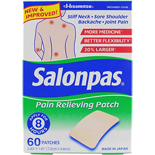 SALONPAS PAIN RELIEVING PATCHES (60 COUNT) FOR $7.99