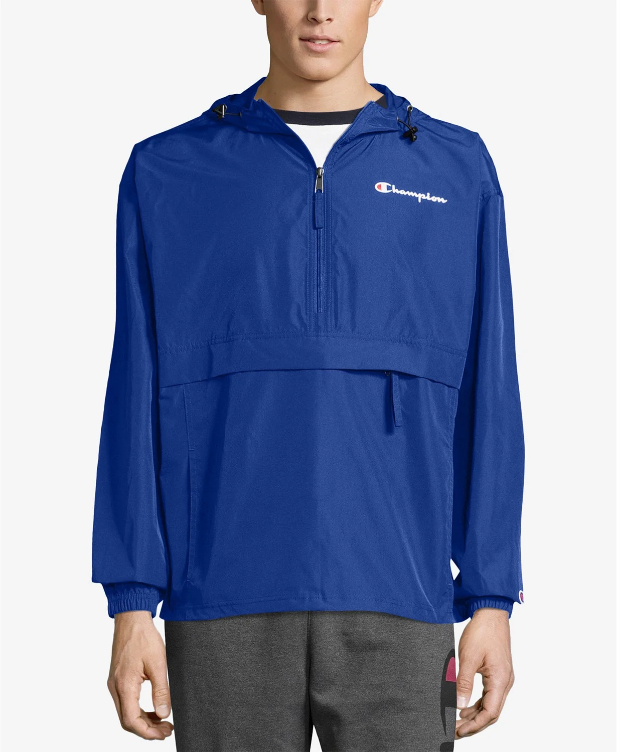 CHAMPION PACKABLE HALF-ZIP HOODED WATER-RESISTANT JACKETS FOR $33.75