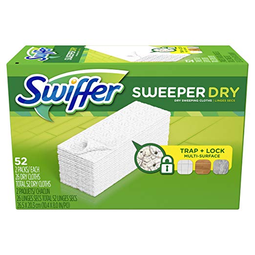 SWIFFER SWEEPER DRY MOP REFILLS (52 COUNT) FOR $8.17