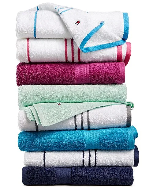 TOMMY HILFIGER ALL AMERICAN II COTTON TOWELS FOR $4.99