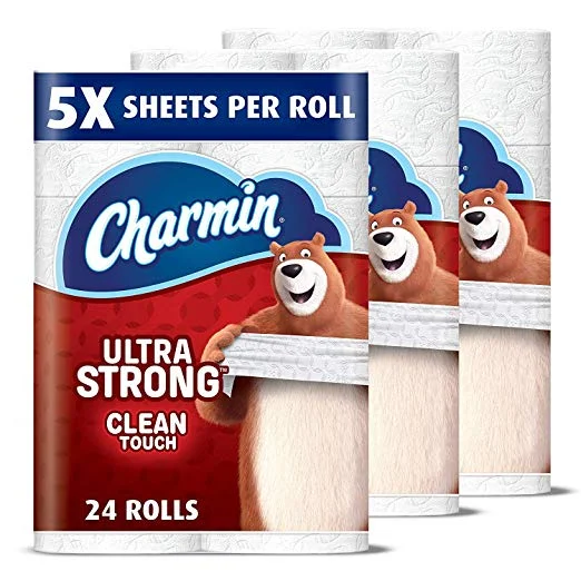 CHARMIN MEGA ROLLS TOILET PAPER (24 ROLLS) FOR $26.92