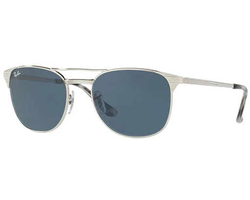 RAY-BAN SIGNET MODERN PILOT SHINY SILVER SUNGLASSES FOR $59.99