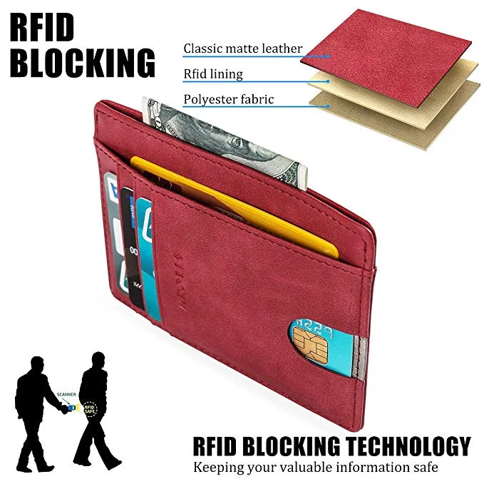 RFID BLOCKING SLIM LEATHER WALLET FOR $4.00