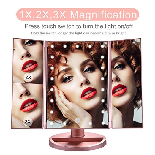TOUCH CONTROL LED MAKEUP MIRROR FOR $17.54