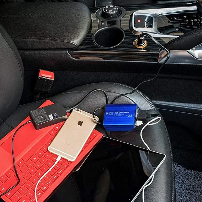 150W CAR POWER INVERTER WITH OUTLET AND DUAL USB PORTS FOR $13.27