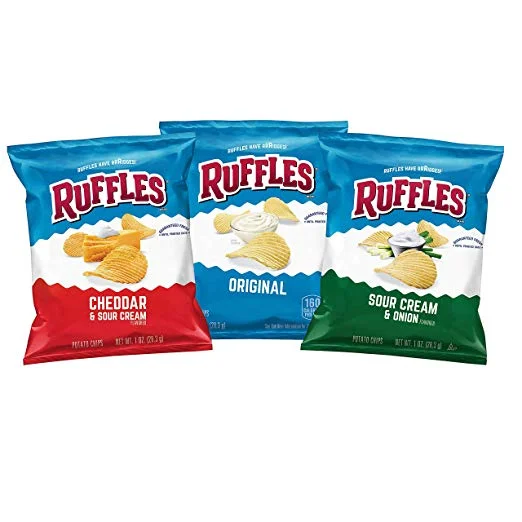 40 SNACK BAGS OF RUFFLES POTATO CHIPS VARIETY PACK FOR $9.74