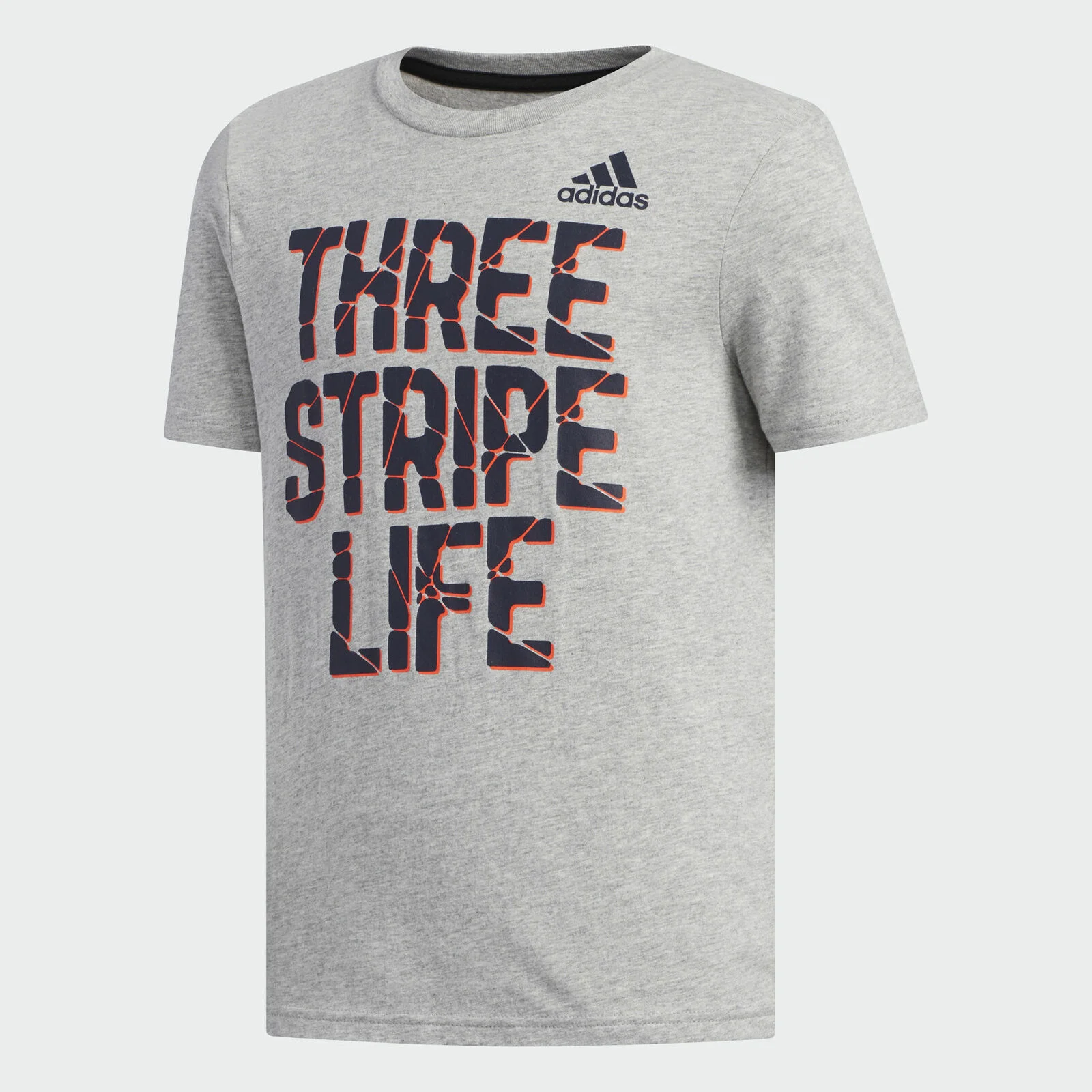 ADIDAS KIDS THREE STRIPE LIFE T-SHIRT FOR $7.99