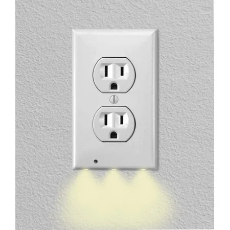 ITD GEAR WALL OUTLET COVER PLATE WITH LED NIGHT LIGHTS FOR $3.59