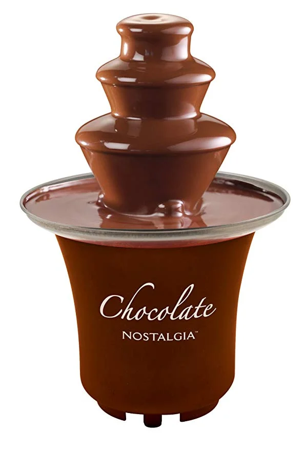 NOSTALGIA 3-TIER 1/2 POUND CHOCOLATE FONDUE FOUNTAIN FOR $14.99