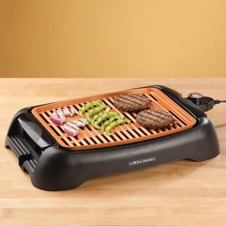 NONSTICK CERAMIC COPPER 13” COUNTERTOP ELECTRIC GRILL FOR $29.99