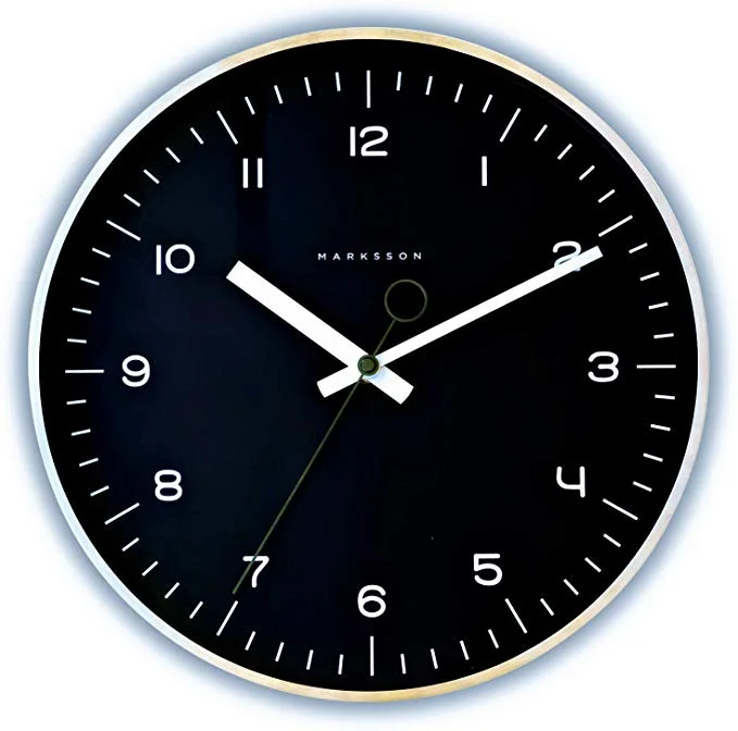 THE CROSBY STAINLESS STEEL WALL CLOCK BY MARKSSON FOR $29.99