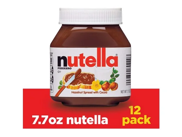 NUTELLA CHOCOLATE HAZELNUT SPREAD (12 PACK) FOR $15.99