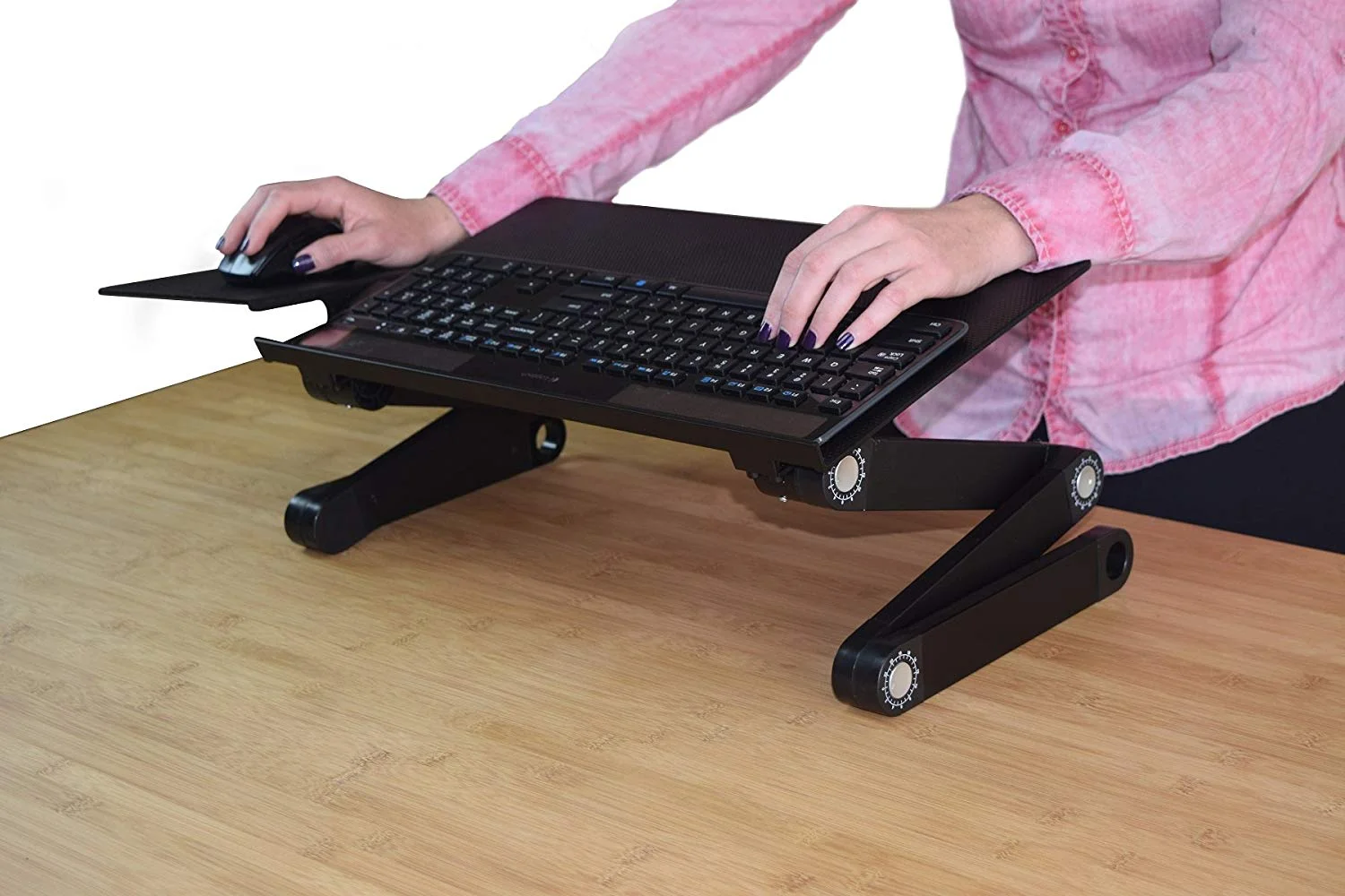 KEYBOARD AND MOUSE TRAY ERGONOMIC ADJUSTABLE HEIGHT SIT-STAND DESK FOR $38.92