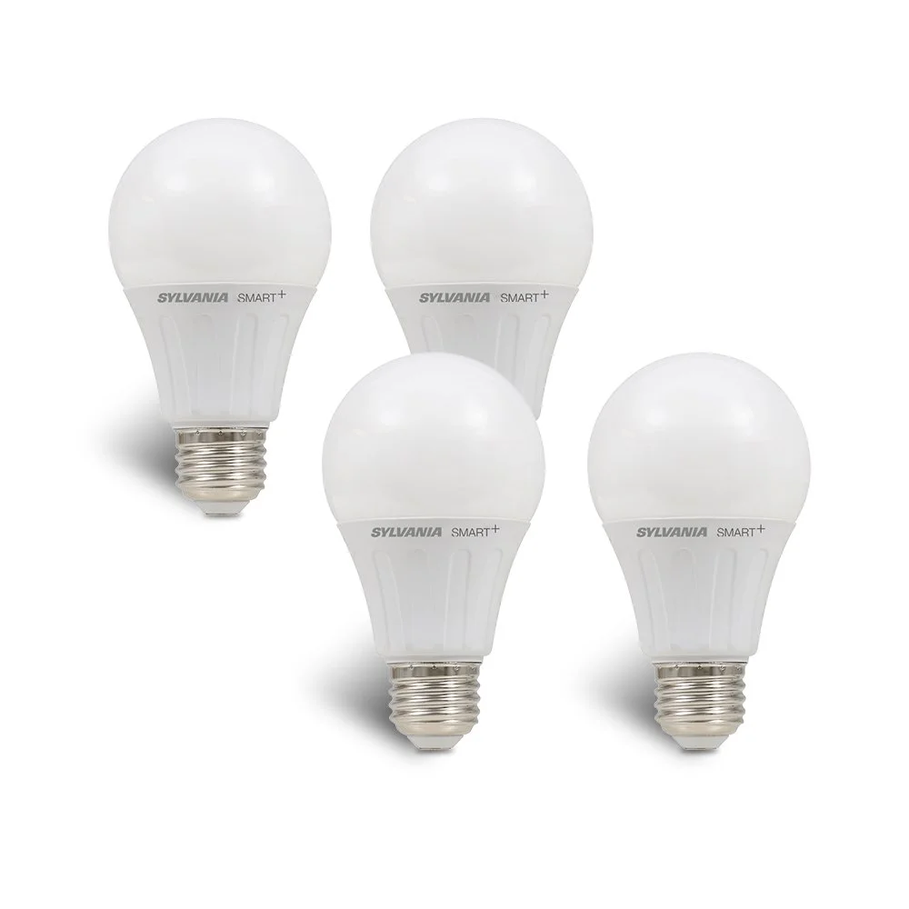 60W SYLVANIA SMART HOME A19 LED LIGHT BULBS (4-PACK) FOR $11.50