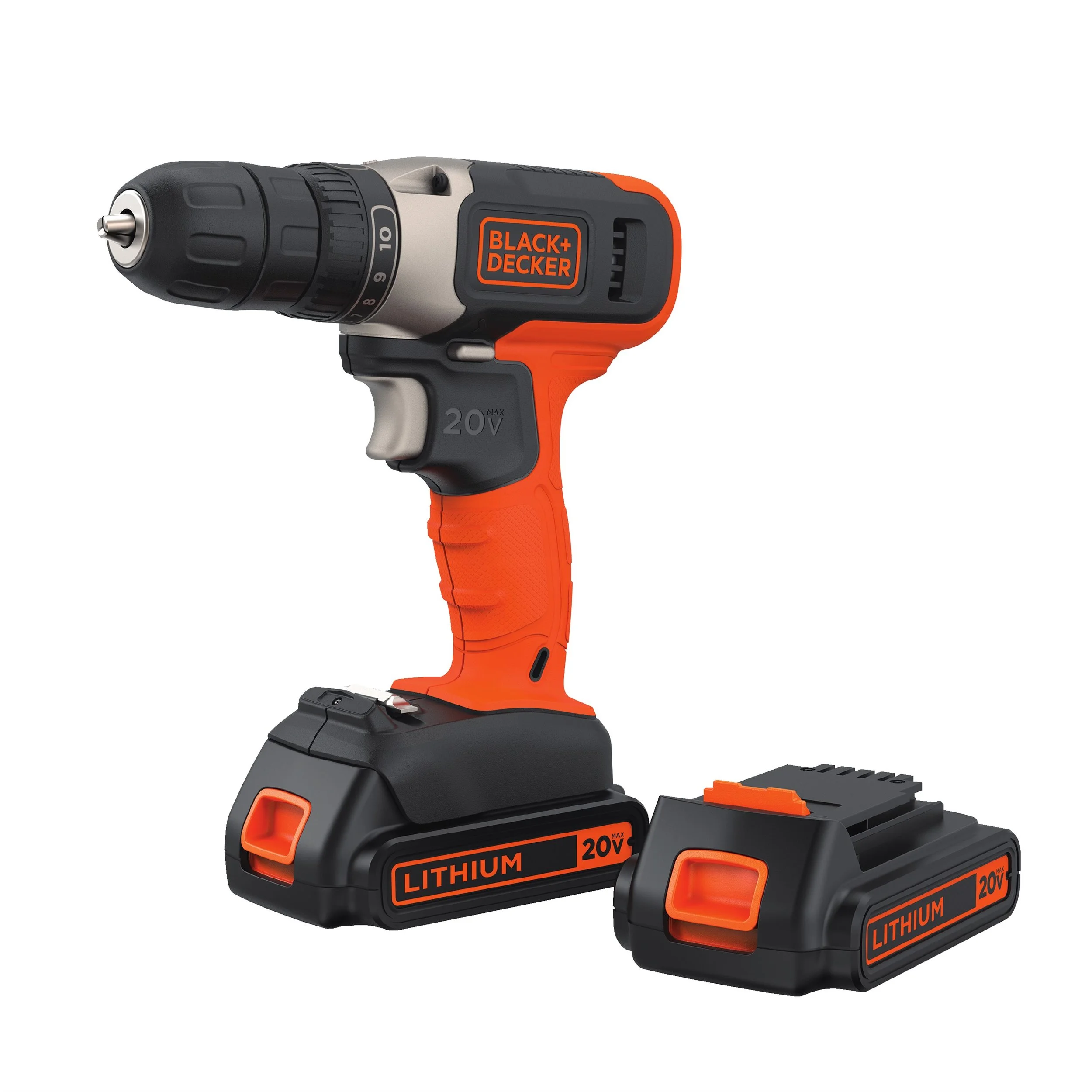 BLACK+DECKER 20-VOLT MAX LITHIUM CORDLESS DRILL WITH 2 BATTERIES FOR $39.88