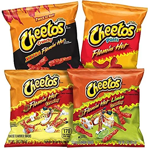 40 SNACK BAGS OF CHEETOS CHEETOS HOT &amp; SPICY VARIETY PACK FOR $10.98