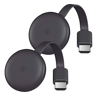 2-PACK GOOGLE CHROMECAST (LATEST MODEL) STREAMING MEDIA PLAYERS FOR $55.00