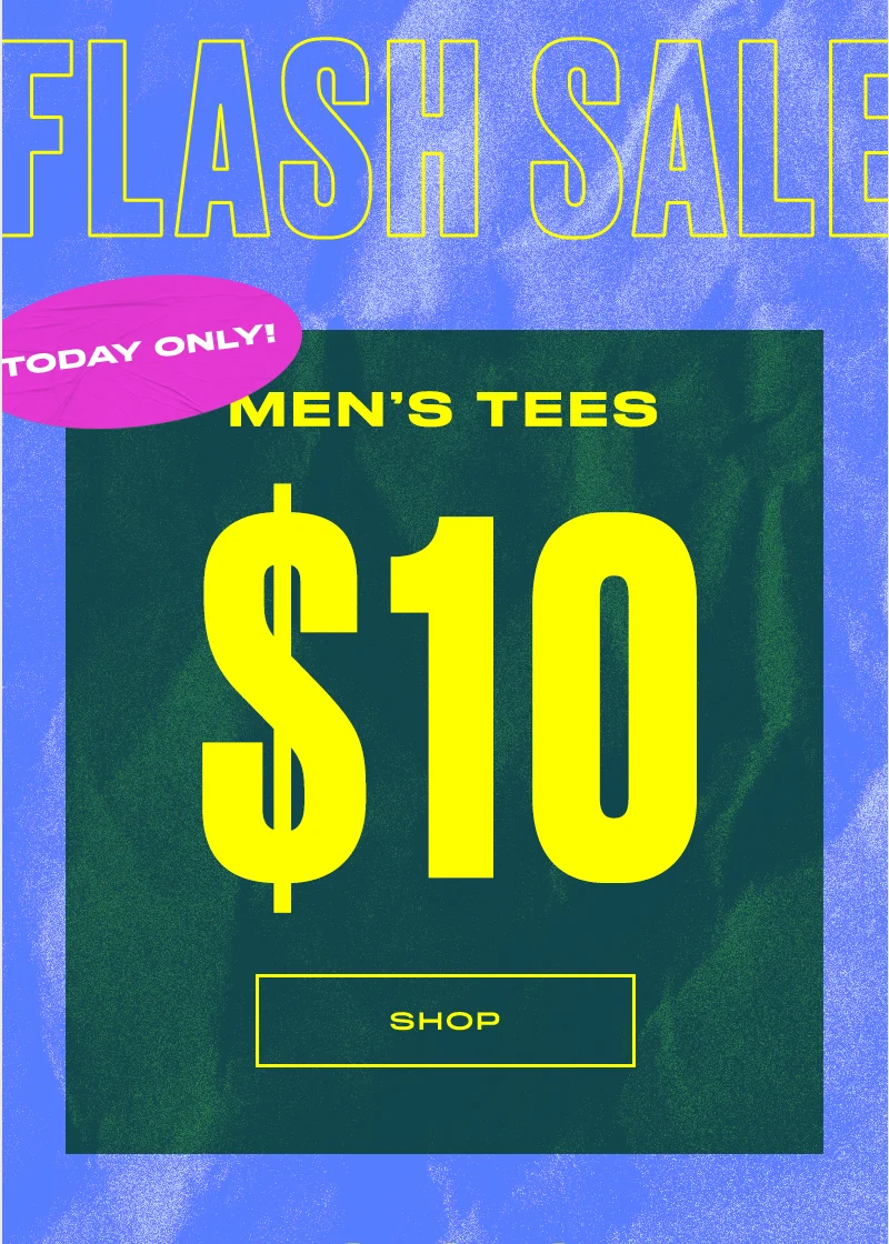PACSUN FLASH SALE: $10 MENS GRAPHIC T-SHIRTS