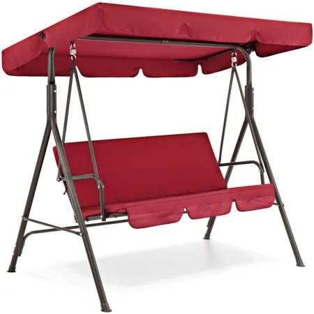 2-PERSON OUTDOOR LARGE CONVERTIBLE CANOPY SWING FOR $84.99