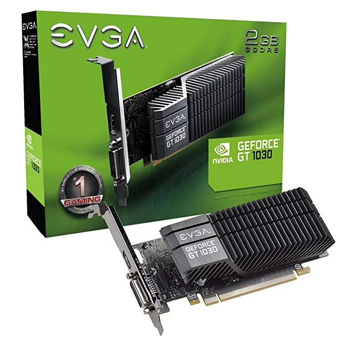 EVGA GEFORCE GT 1030 SC 2GB GDDR5 PASSIVE LOW PROFILE GRAPHICS CARD FOR $69.99