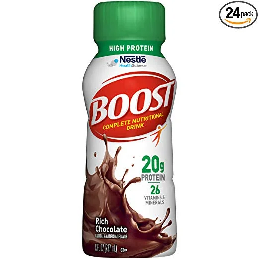 BOOST HIGH PROTEIN COMPLETE NUTRITIONAL DRINK - RICH CHOCOLATE (24 PACK) FOR $18.61