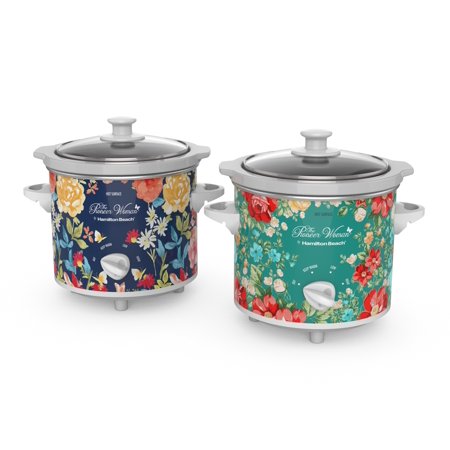 PIONEER WOMAN 1.5 QUART FLORAL THEMED SLOW COOKER (SET OF 2) FOR $19.99