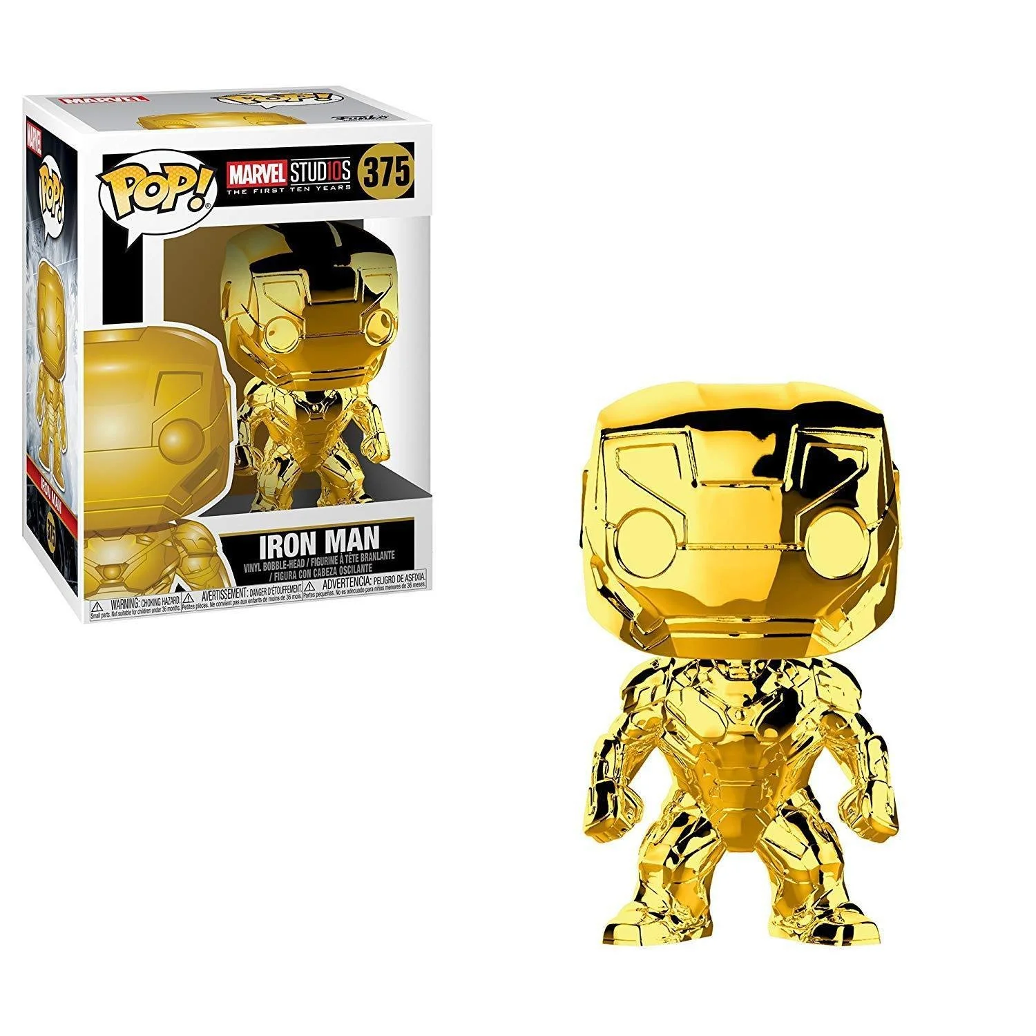 FUNKO POP MARVEL: MARVEL STUDIOS 10 - IRON MAN (GOLD CHROME) FOR $4.99